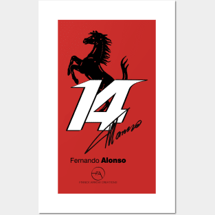 Fernando Alonso Ferrari Legends Posters and Art